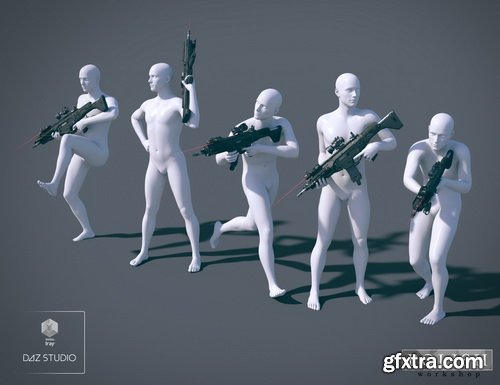 Daz3D - AMX Assault Rifle and Poses