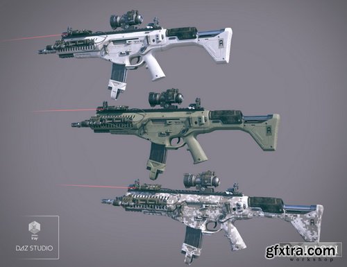 Daz3D - AMX Assault Rifle and Poses