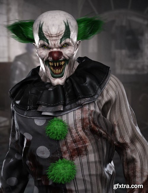 Daz3D - Evil Clown HD for Genesis 8 Male