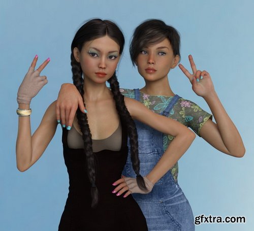 Daz3D - Eider and Olaya for Genesis 8 Female