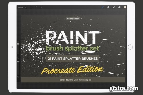 Procreate paint splatter brush set