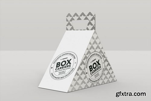 Food Pastry Boxes Vol5Carrier Boxes Mockups