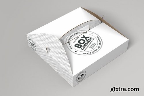 Food Pastry Boxes Vol5Carrier Boxes Mockups