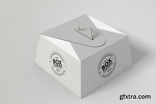 Food Pastry Boxes Vol5Carrier Boxes Mockups