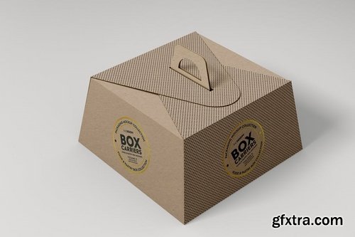 Food Pastry Boxes Vol5Carrier Boxes Mockups