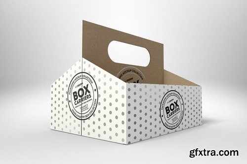 Food Pastry Boxes Vol5Carrier Boxes Mockups