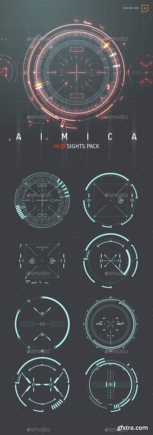 AIMICA: HUD Sights for Futuristic GUI 22017617