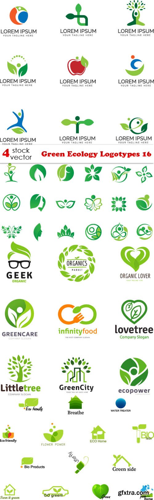 Vectors - Green Ecology Logotypes 16