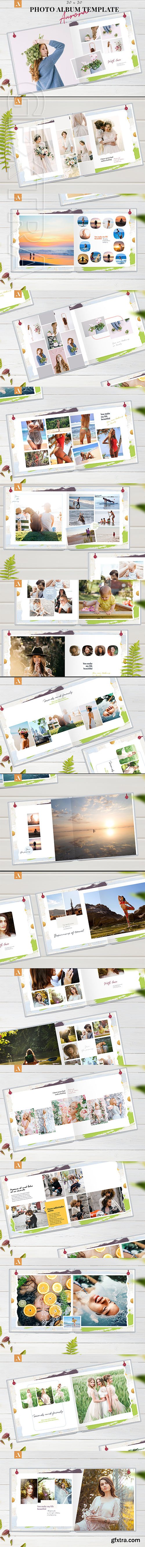 CreativeMarket - 12x12 Photo Album Template Aurora 2577692