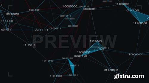 3D Binary Data Network - Motion Graphics 84202