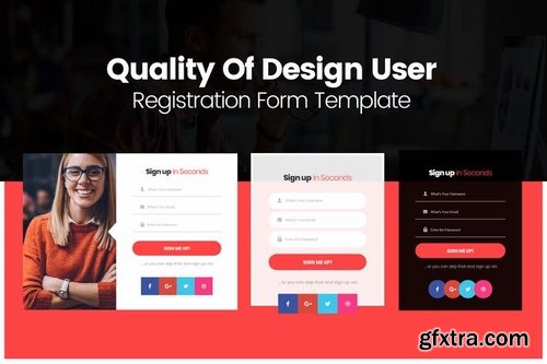 Quality Of Design User Registration Form Template