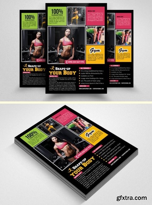 CM - Fitness Gym PSD Flyer Templates 1570241