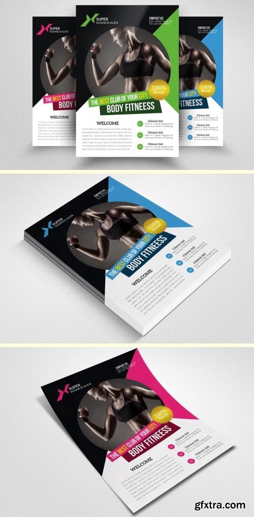 CM - Body Fitness Club Flyer Template 1549085