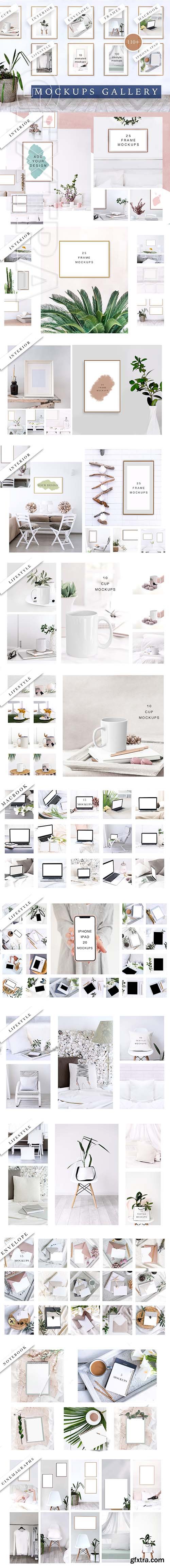 CreativeMarket - MOCKUPS GALLERY 100+ 2581037