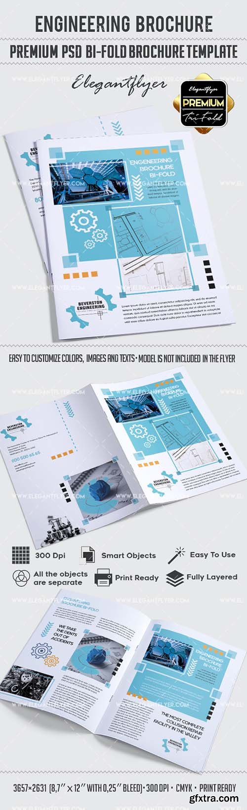 Engineering – Bi-Fold Brochure PSD Template