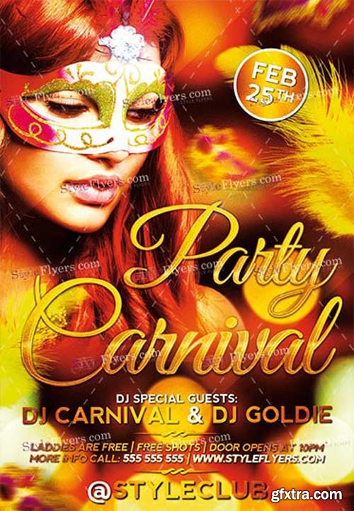 Carnival Party V9 2018 PSD Flyer Template