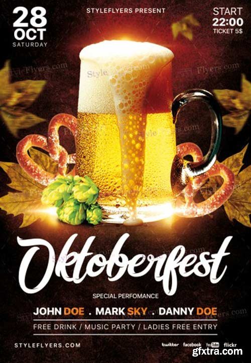 Oktoberfest Festival V7 2018 PSD Flyer Template