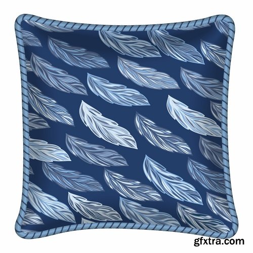 Pillow image pattern example template interior bed 25 EPS