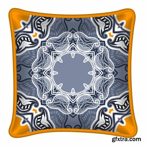 Pillow image pattern example template interior bed 25 EPS