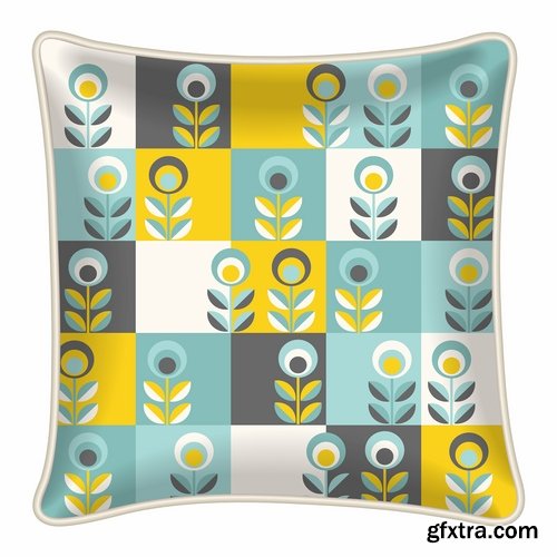 Pillow image pattern example template interior bed 25 EPS