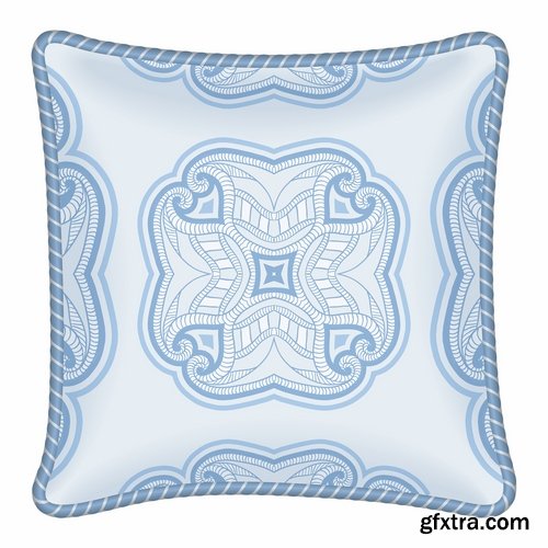 Pillow image pattern example template interior bed 25 EPS