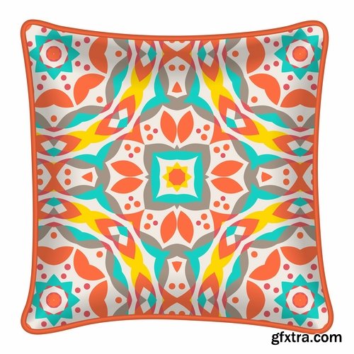 Pillow image pattern example template interior bed 25 EPS