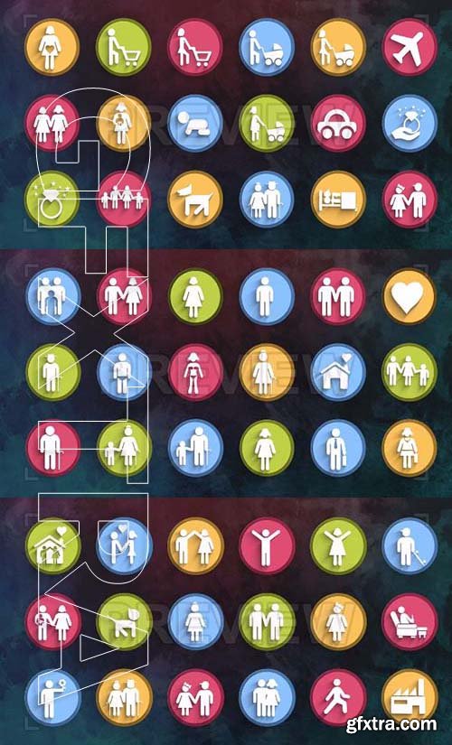 Ultimate Family Icons Pack - Motion Graphics 84244