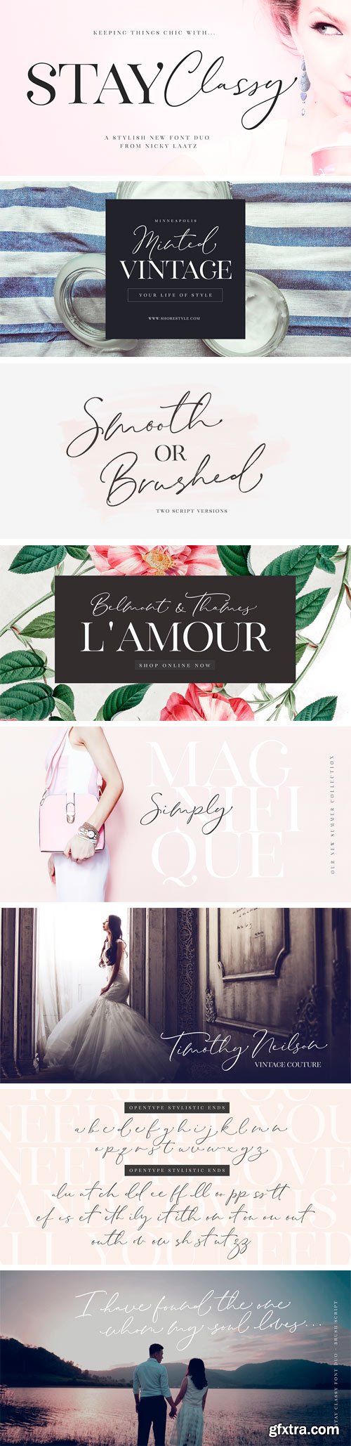 Stay Classy Font Duo Font Family