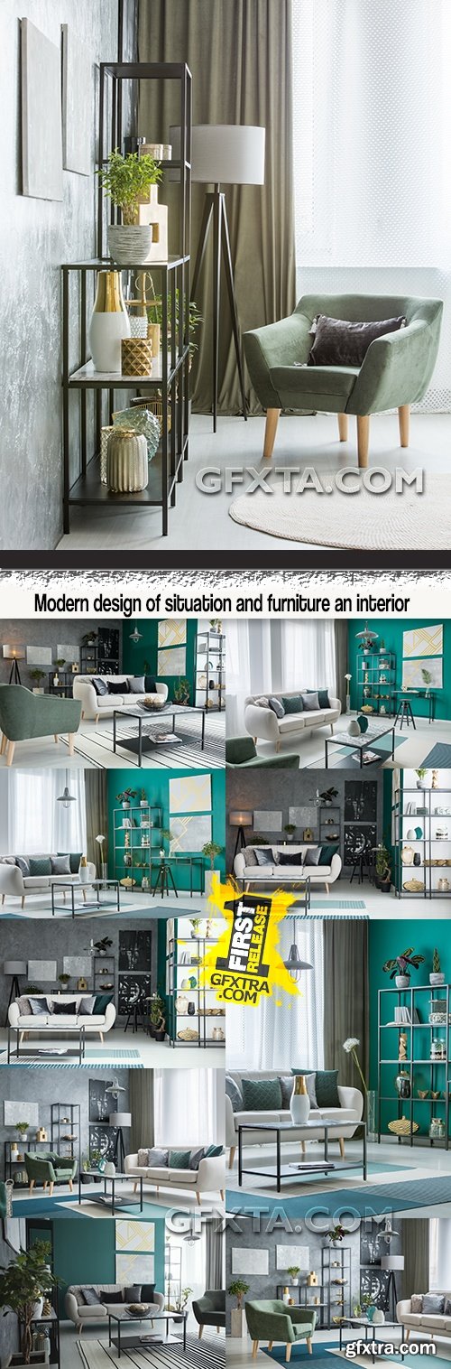 Modern design of situation and furniture an interior