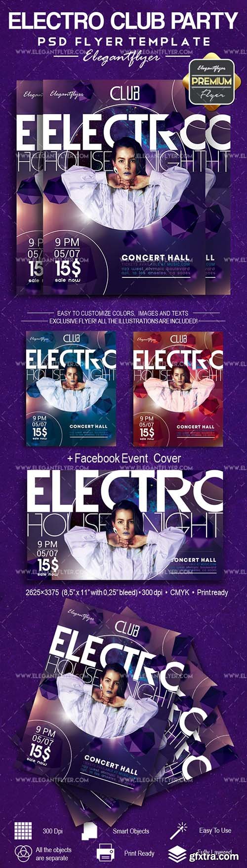 Electro Club Party – Flyer PSD Template