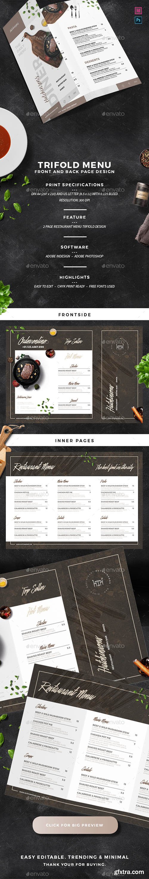 Restaurant Trifold Menu 22014629