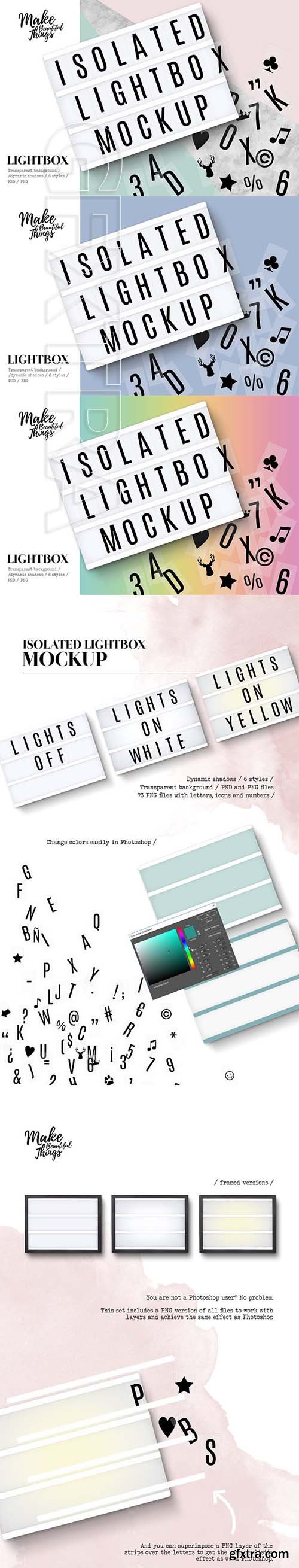 CreativeMarket - Cinema LightBox Mockup 4040 2608434