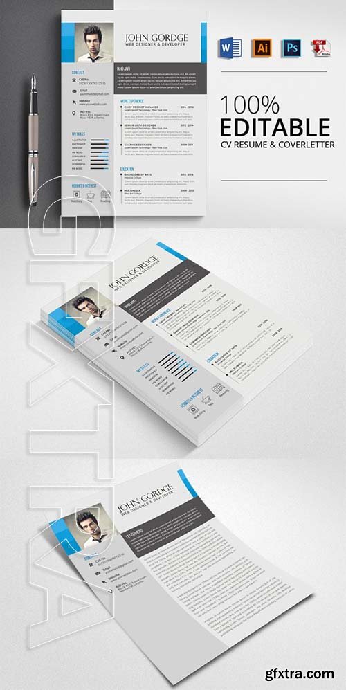 CreativeMarket - Creative CV Resume Word Format 2582920