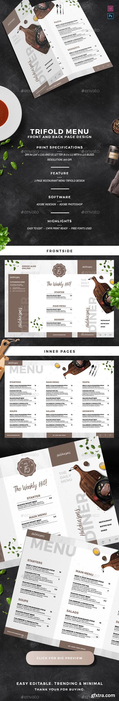 Restaurant Trifold Menu 21946867