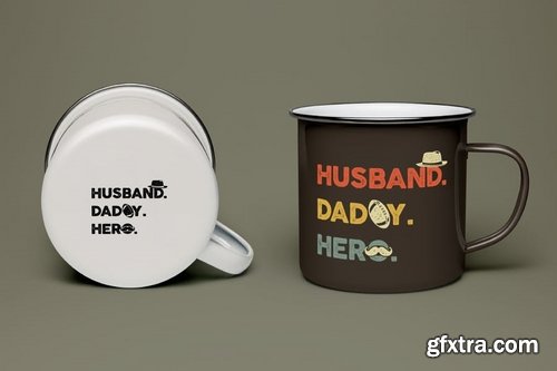 Husband Daddy Hero Badge Fathers Day Retro Logo