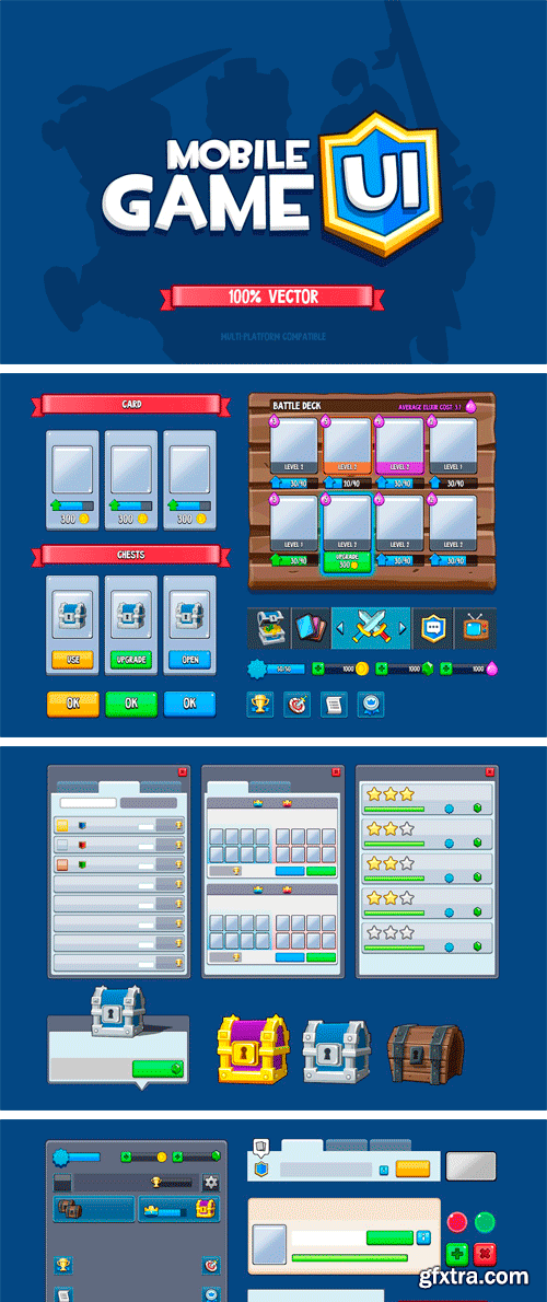 CM - Mobile Game UI 100% Vector 2481628