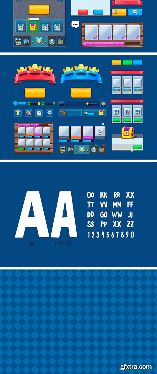 CM - Mobile Game UI 100% Vector 2481628