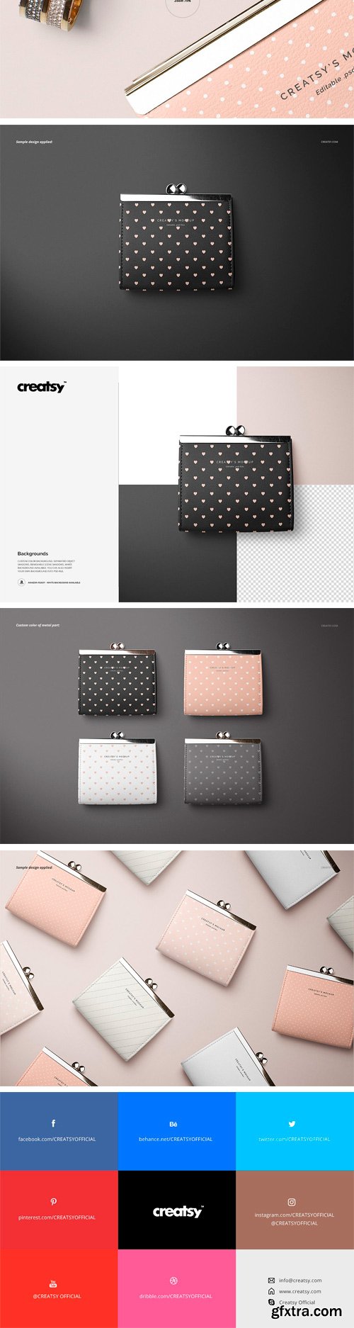 CM - Leather Wallet Purse Mockup Set 2511621