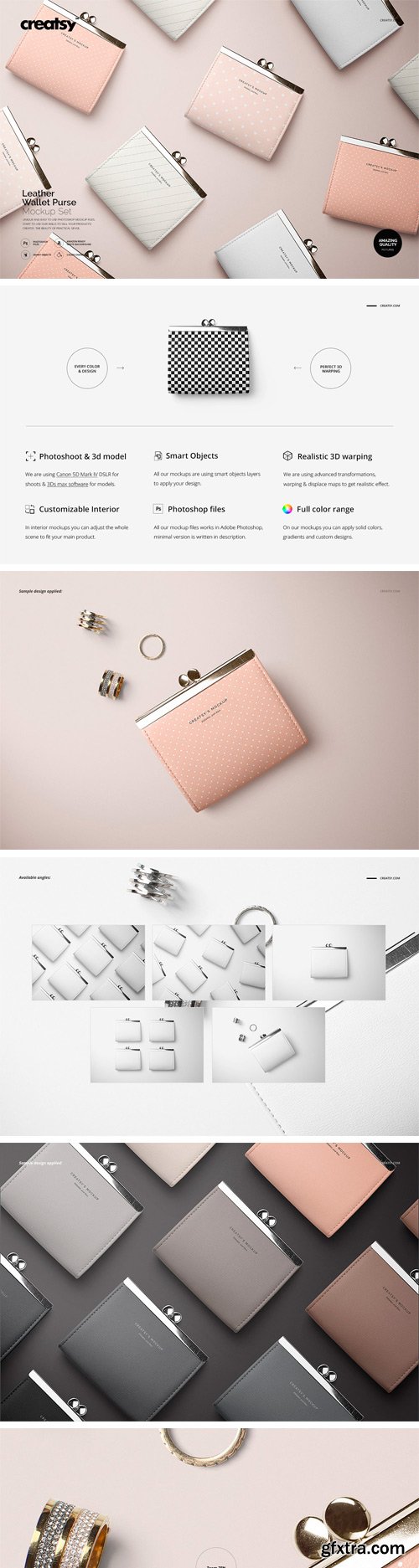 CM - Leather Wallet Purse Mockup Set 2511621