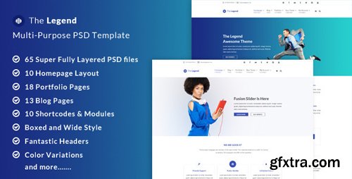 ThemeForest - The Legend v1.0 - Multi-Purpose PSD Template - 9929958