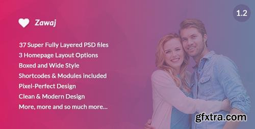 ThemeForest - Zawaj v1.2 - Dating PSD Template - 9728997