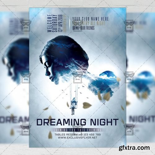 Dreaming Night – Club A5 Flyer Template