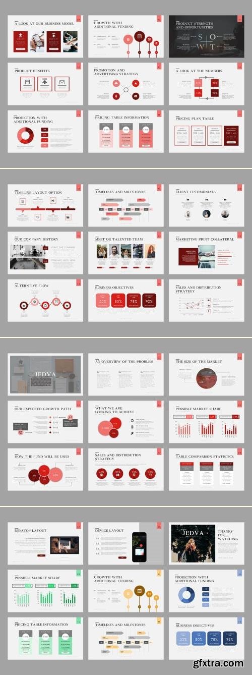 Jedva Pitch Deck Powerpoint Template