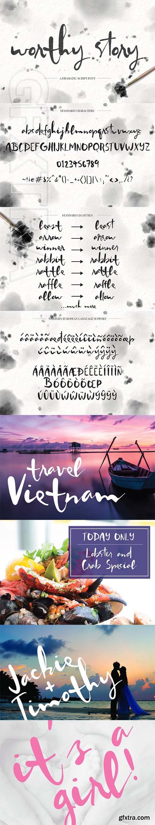 CreativeMarket - Worthy Story Script Font 2577415