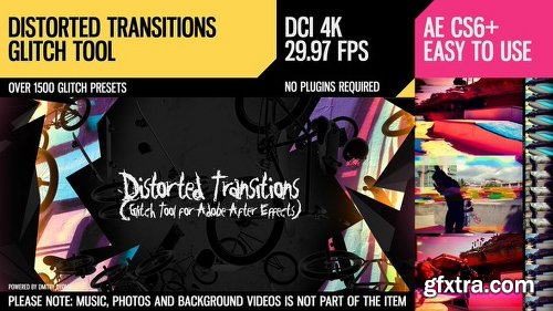 Videohive Distorted Transitions (Glitch Tool) 18524764