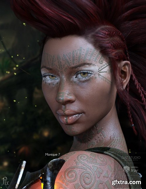 Daz3D - Tribal Fury Henna for Genesis 3 and 8 with Bonus Character