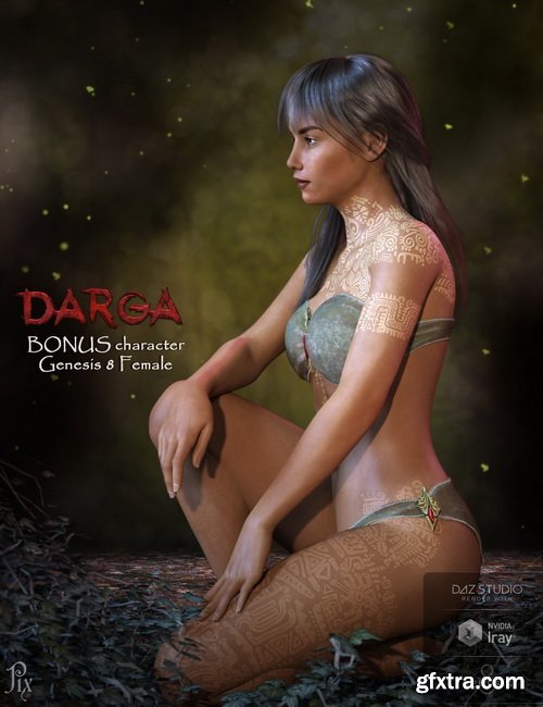 Daz3D - Tribal Fury Henna for Genesis 3 and 8 with Bonus Character