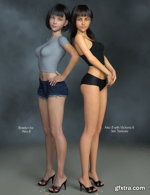 Daz3D - Pix Braelyn for Genesis 8 Female & Aiko 8