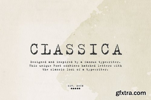 CM - Classica - Hatched Typewriter Font 2522526