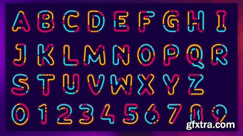 Videohive Neon Alphabet 20933440